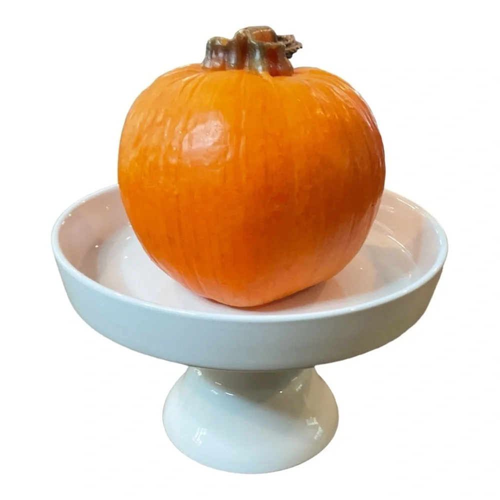 Crate&Barrel Pumpkin Candle 3 lbs 6” tall Halloween Thanksgiving Autumn Decor